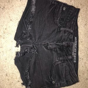 ae black shorts